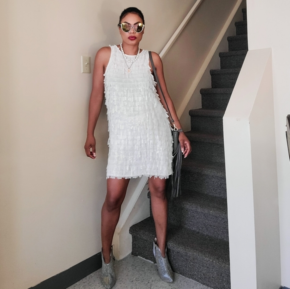 Zara Fringe Party Dress, Sz 30 - Picture 6 of 16